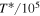 ${T}^{* }/{10}^{5}$