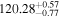 ${120.28}_{-0.77}^{+0.57}$