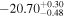 $-{20.70}_{-0.48}^{+0.30}$