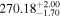 ${270.18}_{-1.70}^{+2.00}$