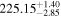${225.15}_{-2.85}^{+1.40}$