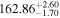 ${162.86}_{-1.70}^{+2.60}$