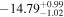 $-{14.79}_{-1.02}^{+0.99}$