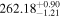 ${262.18}_{-1.21}^{+0.90}$