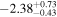 $-{2.38}_{-0.43}^{+0.73}$