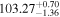 ${103.27}_{-1.36}^{+0.70}$
