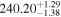 ${240.20}_{-1.38}^{+1.29}$
