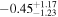 $-{0.45}_{-1.23}^{+1.17}$