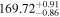${169.72}_{-0.86}^{+0.91}$
