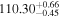 ${110.30}_{-0.45}^{+0.66}$