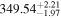 ${349.54}_{-1.97}^{+2.21}$