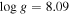 $\mathrm{log}\,g=8.09$