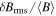 $\delta {B}_{\mathrm{rms}}/\langle B\rangle $