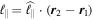 ${{\ell }}_{\parallel }=\widehat{{{\ell }}_{\parallel }}\cdot ({{\boldsymbol{r}}}_{2}-{{\boldsymbol{r}}}_{1})$