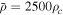 $\bar{\rho }=2500{\rho }_{c}$