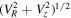 ${\left({V}_{R}^{2}+{V}_{z}^{2}\right)}^{1/2}$
