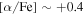 $[\alpha /\mathrm{Fe}]\sim +0.4$