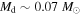 ${M}_{{\rm{d}}}\sim 0.07\ {M}_{\odot }$