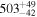 ${503}_{-42}^{+49}$