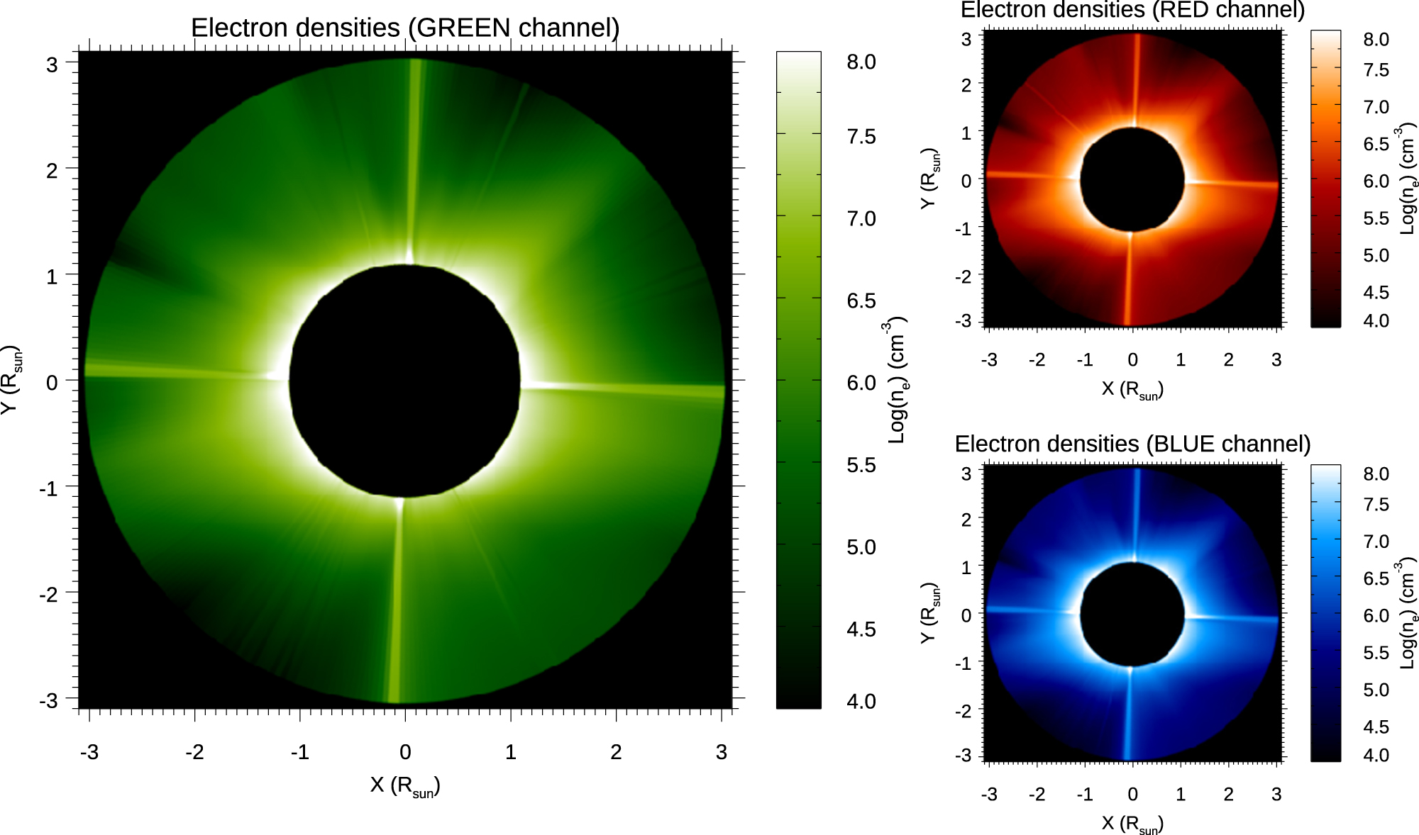 Coronal Electron Densities Derived with Images Acquired