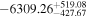 $-{6309.26}_{-427.67}^{+519.08}$