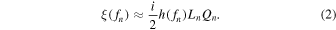 Equation (2)