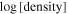$\mathrm{log}\left[\mathrm{density}\right]$