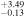 ${}_{-0.13}^{+3.49}$