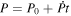 $P={P}_{0}+\dot{P}t$