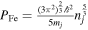 ${P}_{\mathrm{Fe}}=\tfrac{{(3{\pi }^{2})}^{\tfrac{2}{3}}{{\hslash }}^{2}}{5{m}_{j}}{n}_{j}^{\tfrac{5}{3}}$