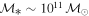 ${{ \mathcal M }}_{* }\sim {10}^{11}\,{{ \mathcal M }}_{\odot }$