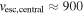 ${v}_{\mathrm{esc},\mathrm{central}}\approx 900$