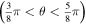 $\left(\tfrac{3}{8}\pi \lt \theta \lt \tfrac{5}{8}\pi \right)$