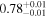 ${0.78}_{-0.01}^{+0.01}$