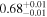 ${0.68}_{-0.01}^{+0.01}$
