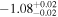 $-{1.08}_{-0.02}^{+0.02}$