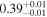 ${0.39}_{-0.01}^{+0.01}$