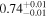 ${0.74}_{-0.01}^{+0.01}$