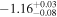 $-{1.16}_{-0.08}^{+0.03}$