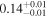${0.14}_{-0.01}^{+0.01}$