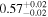 ${0.57}_{-0.02}^{+0.02}$