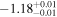 $-{1.18}_{-0.01}^{+0.01}$