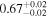 ${0.67}_{-0.02}^{+0.02}$