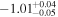$-{1.01}_{-0.05}^{+0.04}$
