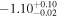 $-{1.10}_{-0.02}^{+0.10}$