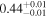 ${0.44}_{-0.01}^{+0.01}$
