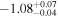 $-{1.08}_{-0.04}^{+0.07}$