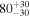 ${80}_{-30}^{+30}$