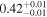 ${0.42}_{-0.01}^{+0.01}$