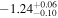 $-{1.24}_{-0.10}^{+0.06}$